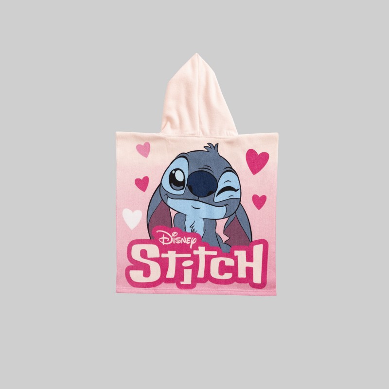 PONCHO LICENCIA LILO Y STITCH ROSA