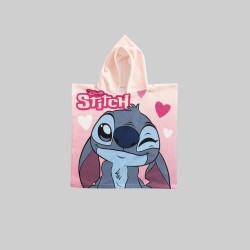 PONCHO LICENCIA LILO Y STITCH ROSA