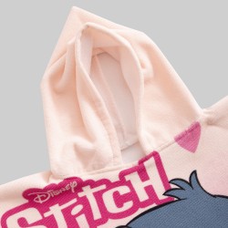 PONCHO LICENCIA LILO Y STITCH ROSA